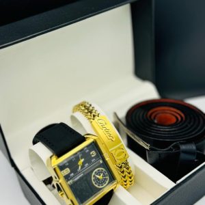 Cartier watch plus belt